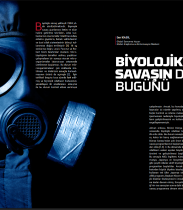 BİYOLOJİK SAVAŞIN DÜNÜ BUGÜNÜ